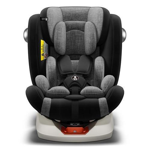 כיסא בטיחות משולב בוסטר מסתובב 360º מלידה ועד גיל 8 עם חיבור איזופיקס Babysafe צבע שחור אפור בייבי סייף