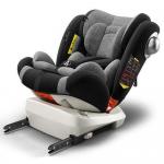 כיסא בטיחות משולב בוסטר מסתובב 360º מלידה ועד גיל 8 עם חיבור איזופיקס Babysafe צבע שחור אפור בייבי סייף