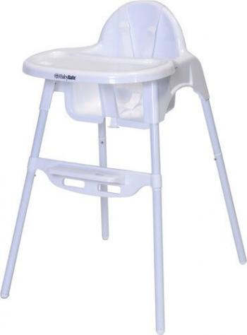 כיסא אוכל 2 גבהים עם מגש נשלף BabySafe - צבע לבן בייבי סייף
