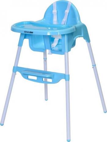 כיסא אוכל 2 גבהים עם מגש נשלף BabySafe - צבע כחול בייבי סייף