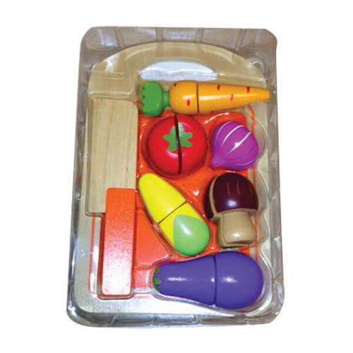 ירקות עץ+ מגש PIT TOYS פיט טויס 