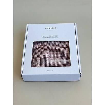 שמיכה סרוגה בורדו מלאנז' BamBoom במבום