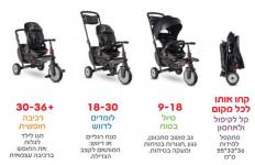 תלת אופן STR 7 שחור SMARTRIKE סמארטרייק