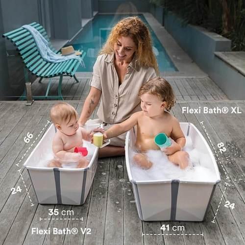 אמבטיה מתקפלת Flexi Bath XL לבן אפור STOKKE סטוקי