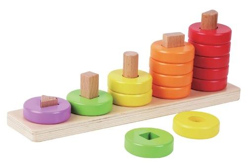 לוח צורות ספירת טבעות PIT TOYS פיט טויס 