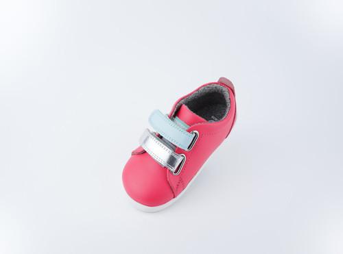 נעלי צעד ראשון Grass Court עם רצועות להחלפה צבע פוקסיה + צבעוני SWITCH GUAVA בובוקס  BOBUX