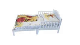 מיטת מעבר לוסי מעוצבת 6 רגליים בצבע לבן מאמו