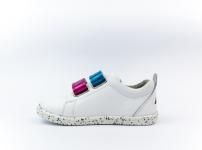 נעלי צעד שני Grass Court צבע לבן עם רצועות החלפה לבן+צבעוני BOBUX בובוקס