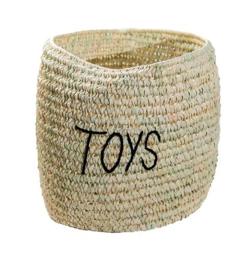 סל אחסון לחדר ילדים כיתוב שחור TOYS