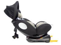 כסא בטיחות משולב בוסטר מסתובב 360 צבע שחור BE CARE