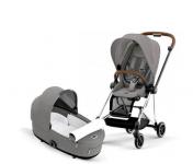 עגלת תינוק מיוס Mios 3  אפור מלאנג' Melange Grey Plus סייבקס CYBEX