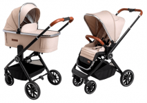 עגלת תינוק סיילו פרו CIELO Pro 2022 שלד שחור+ ריפוד שנהב + ידית שחורה SPORT LINE ספורט ליין