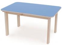 שולחן מוארך מעץ מלא לילדים במידה 90 על 60 ס'מ - כחול