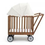 עגלול עץ COOPY BABY מתקפל עם גגון XXL, ואישור תקן ישראלי