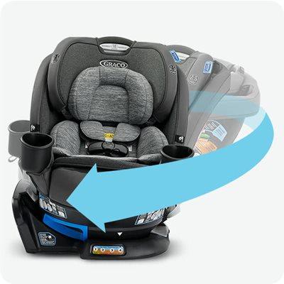 כסא בטיחות משולב מסתובב 360 מעלות Turn 2 Me עם חיבור SnugLock.