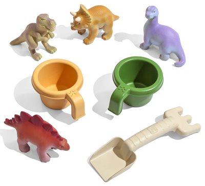 שולחן פעילות דינוזאורים למשחק בחול ובמים עם 7 אביזרים STEP2