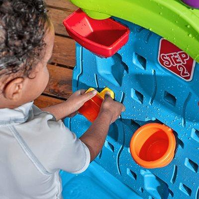 פינת פעילות מפל מים דו-צדדי עם 13 אביזרי משחק STEP2