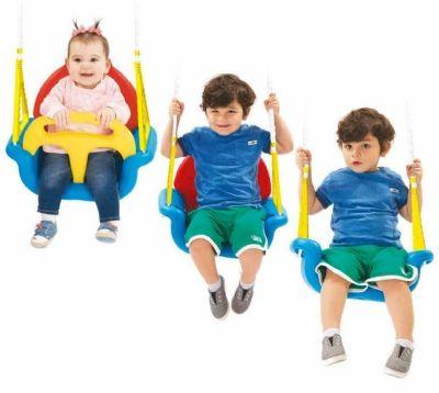 נדנדת גינה 3 שלבים לפעוטות עם מגיני חבל Dolu Toys