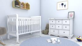 חדר לתינוק לירון לבן שידה 120 סמ